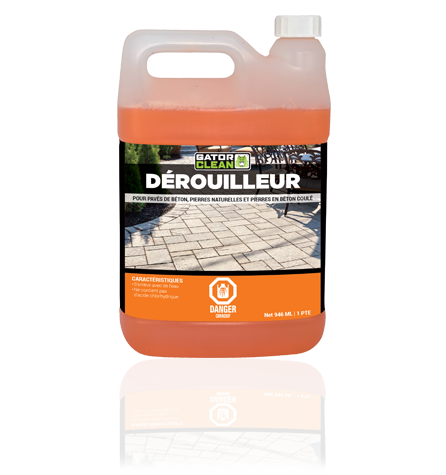 GatorClean Dérouilleur – Nettoyant anti-rouille pour pavés et pierres