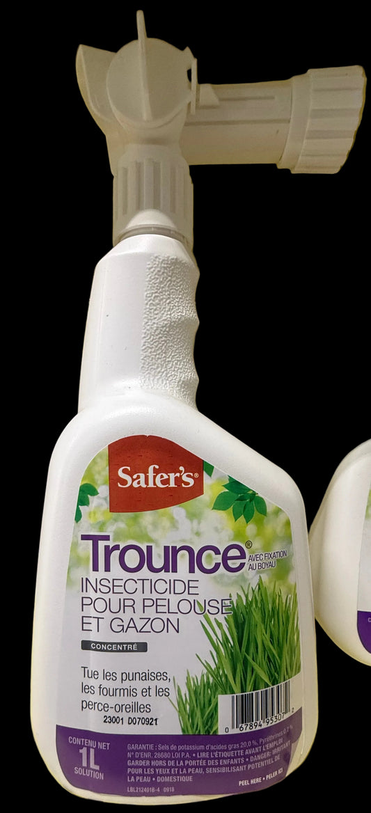 Safer's Trounce Insecticide pour pelouse et jardin Avec pulvérisateur 1L