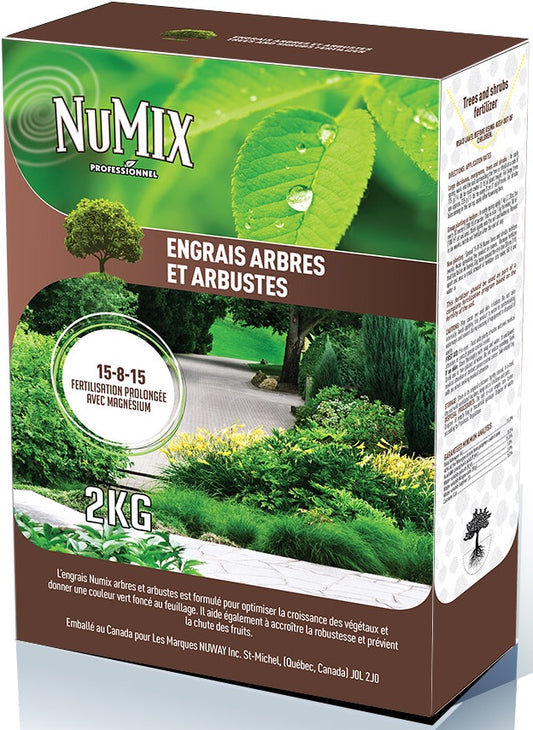 Engrais pour arbres et arbustes 2kg boite - Numix - 15-8-15
